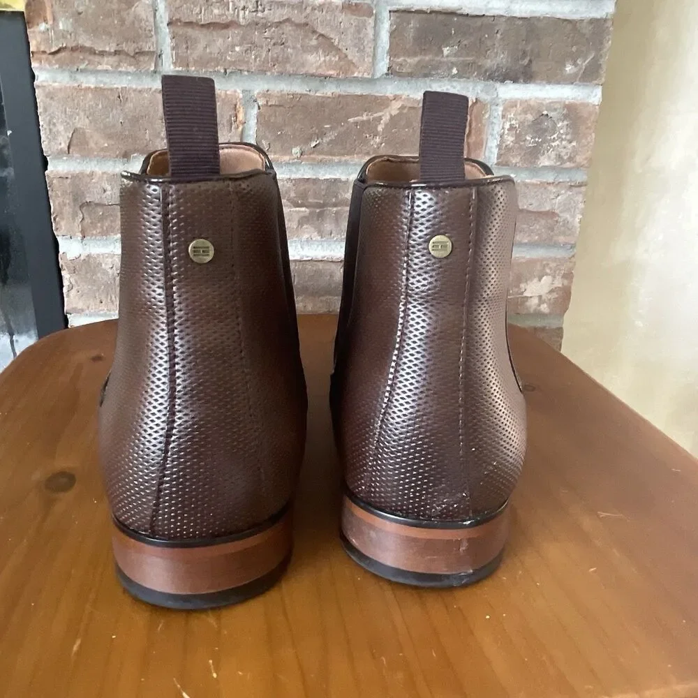 Tommy Hilfiger Sesame Chelsea Boot Men 11.5D Dark Natural Tan Career Preppy